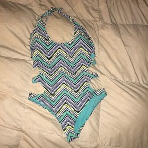 American Eagle One Piece Cut Out Swimsuit NWT